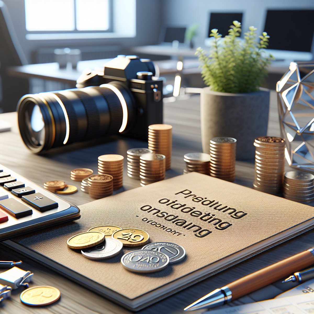 Calculator Coins Notebook Budgeting