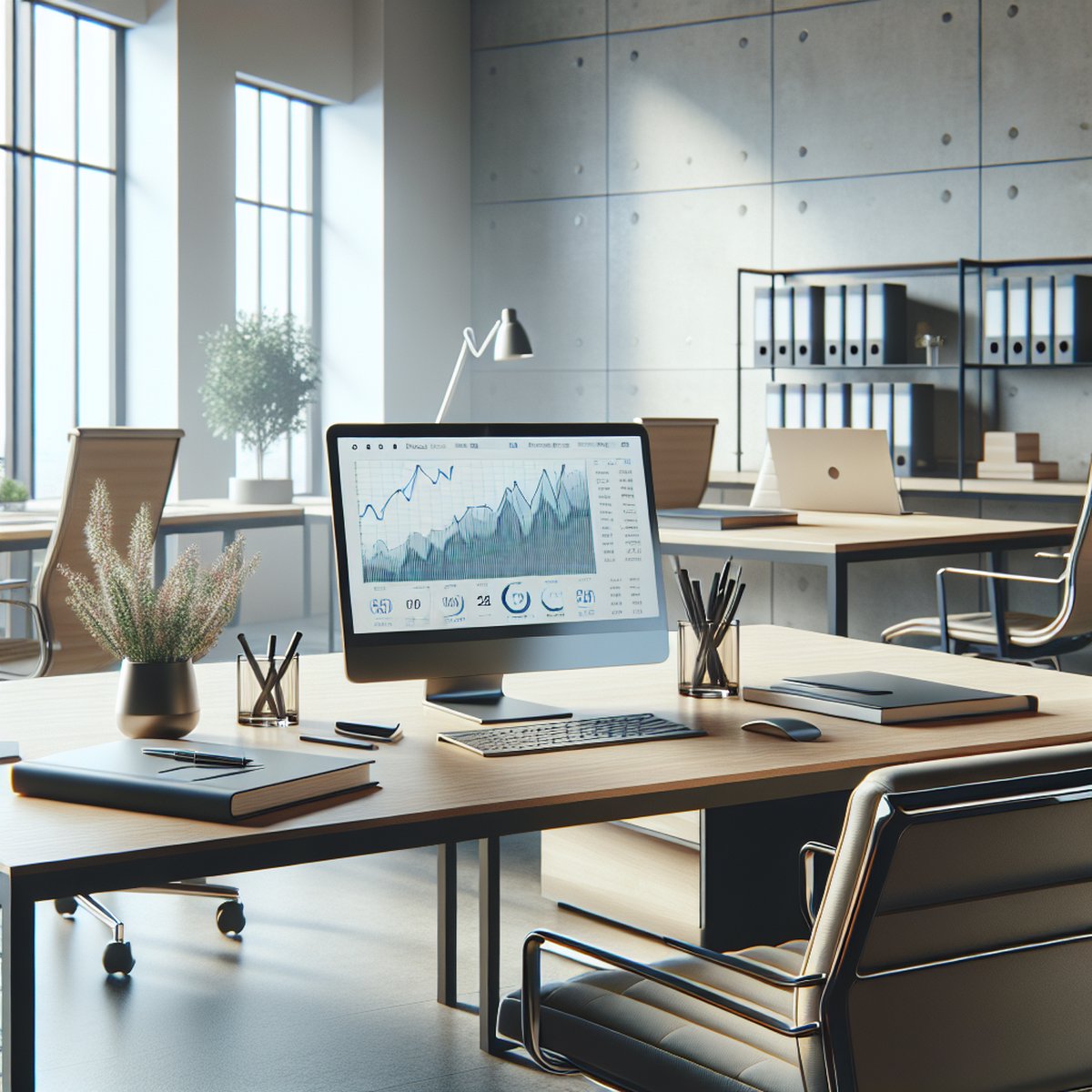 Laptop Mobile App Financial Charts Desk Analysis