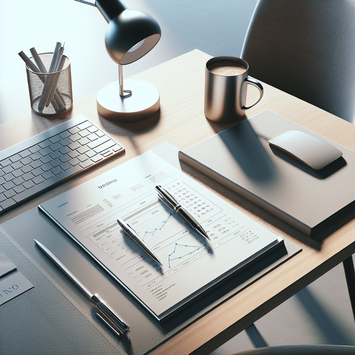 Notebook Pen Financial Goals List Desk