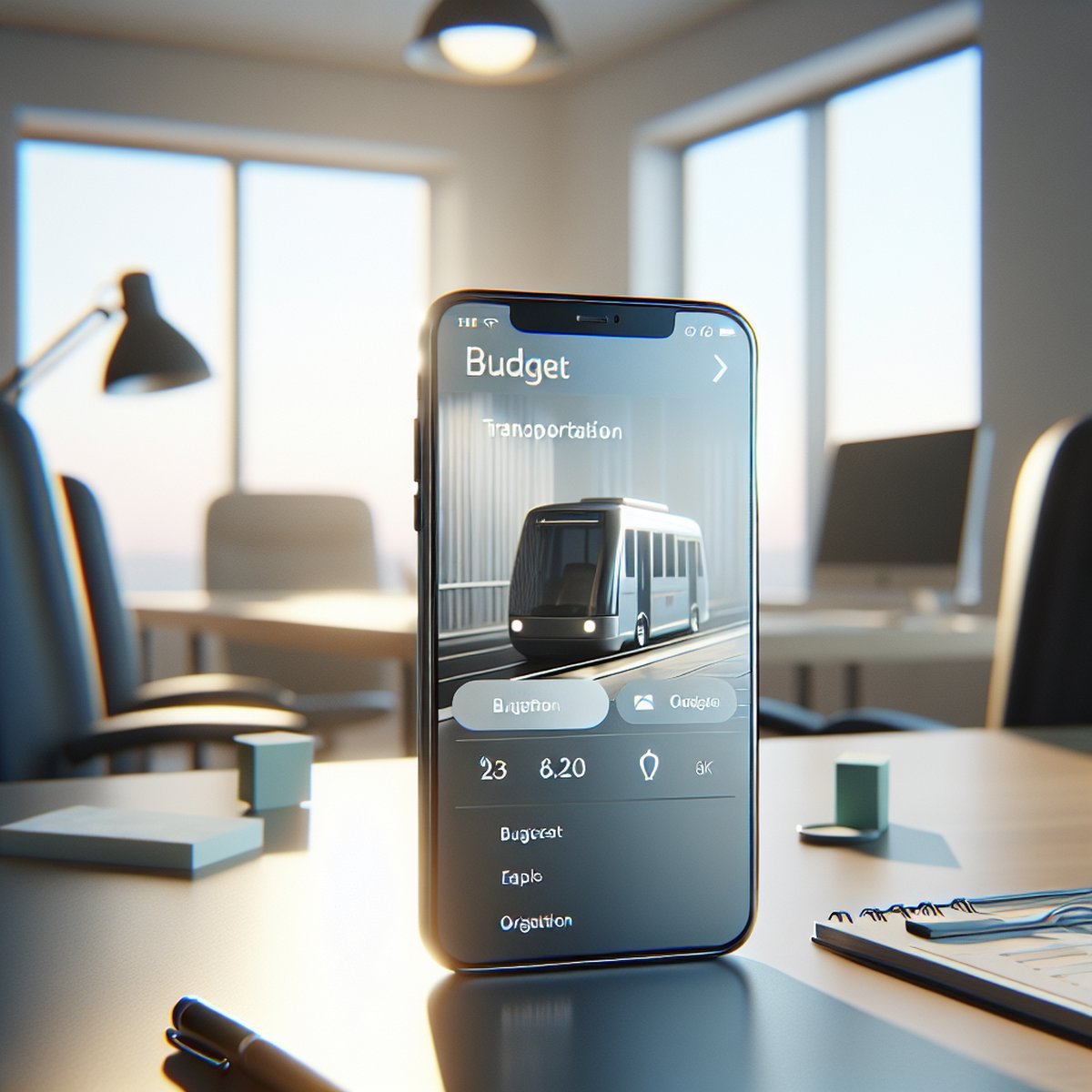 Smartphone Budget App Transportation Costs