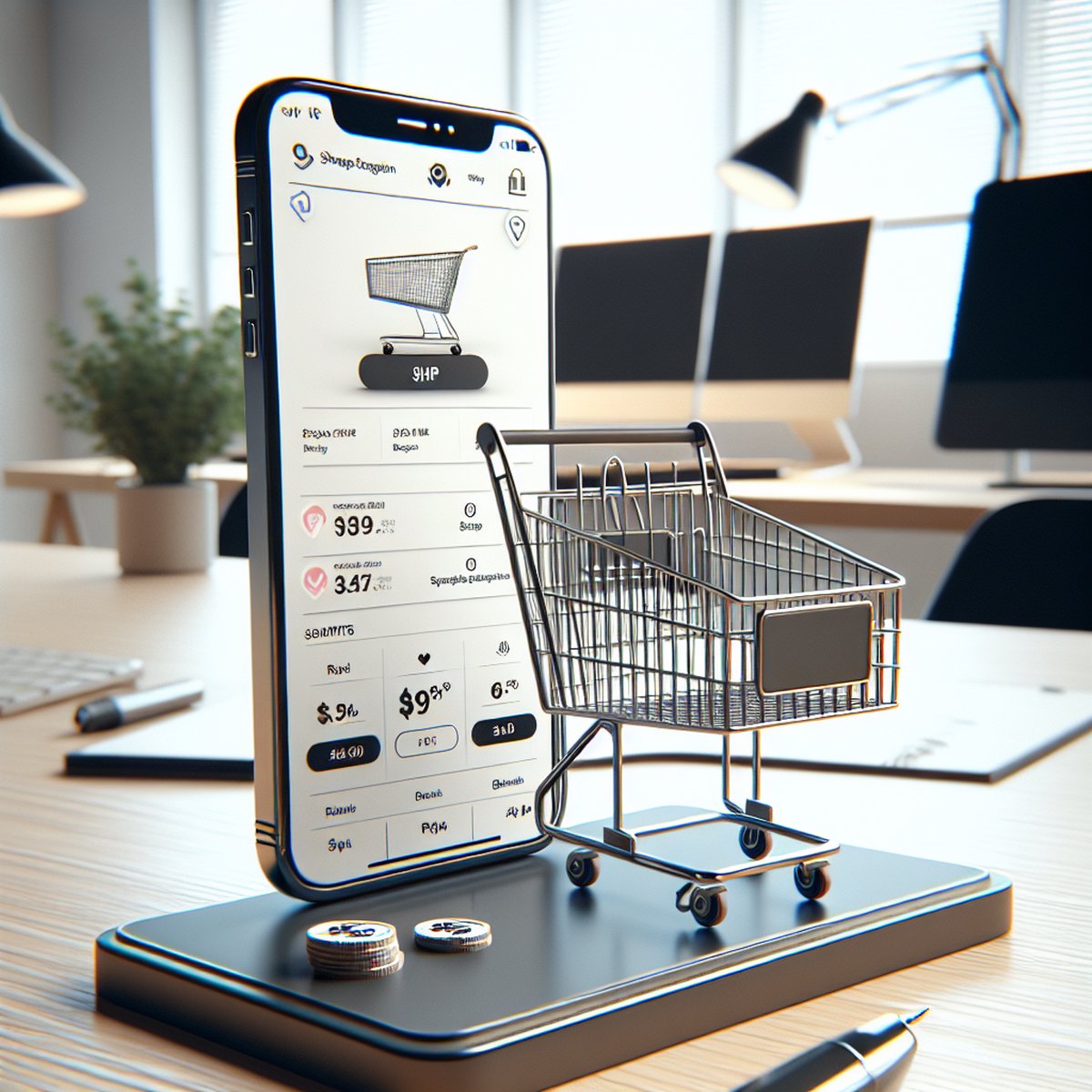 Smartphone Price Comparison App Shopping Cart